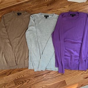 Banana Repiblic silk cashmere crew sweater lot (3)
